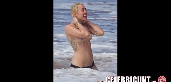  Nude Celebrity Fun With Miley Cyrus Tits and Pussy